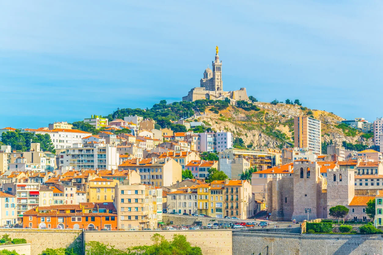 Cliché aérien sur Marseille