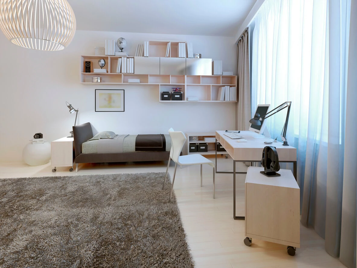 Chambre moderne pour étudiant